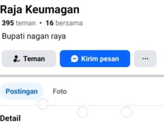 Oknum Tidak Bertanggung Jawab Buat Akun Facebook Palsu Nama dan Foto TRK Bupati Nagan Raya Terpilih