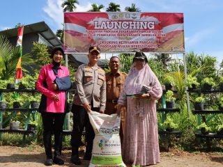 Bersama Bhayangkari, Kapolres Pidie Jaya Launching Program Pangan Lestari untuk Gizi Sehat