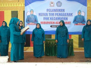 Tiga TP-PKK Kecamatan di Aceh Barat di Lantik