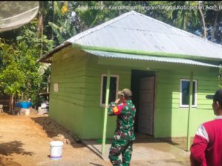 Satgas TMMD Kodim Abdya ke -128 Percepat Renovasi  Rumah Tidak Layak Huni