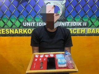 Pondok Kebun Jadi Tempat Transaksi, Satu Tersangka Sabu Berhasil dibekuk Polres Abdya