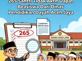 BPK RI Temukan Sebanyak 265 Santri Tidak Aktif Dapat Beasiswa Dari Dinas Pendidikan Dayah Aceh Jaya